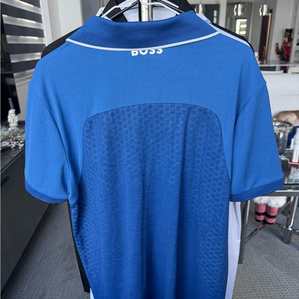 Men’s Boss Royal Blue Polo Shirt Size X-Large - Picture 3 of 5